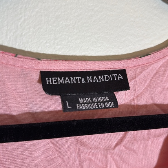 Anthropologie L Hemant & Nandita rose garden pink blouse - Picture 10 of 14